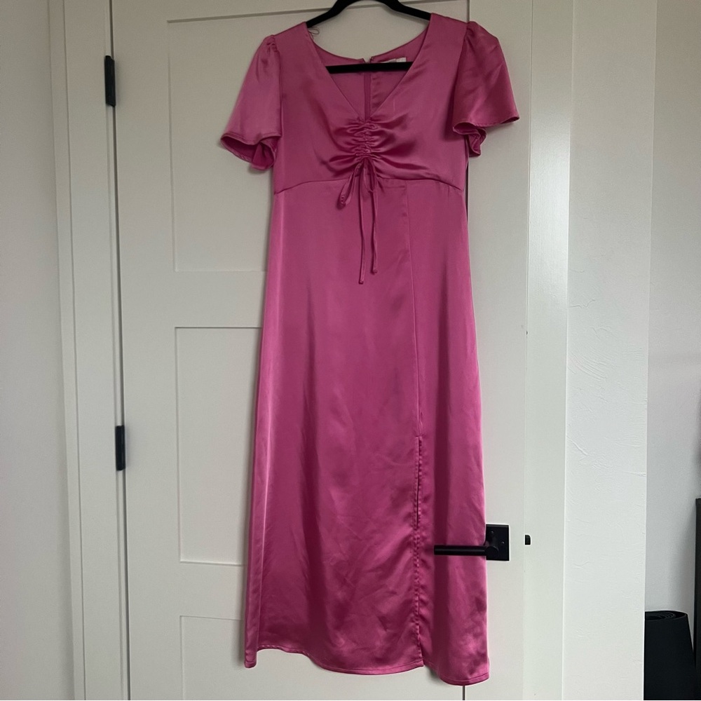 Pink Satin Dress